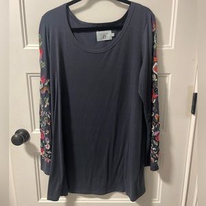 Judith March Tunic with embroidered sleeves